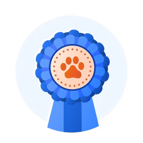 A blue ribbon