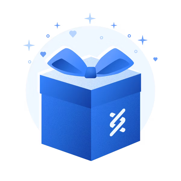 Blue gift box with Wisdom Panel logo